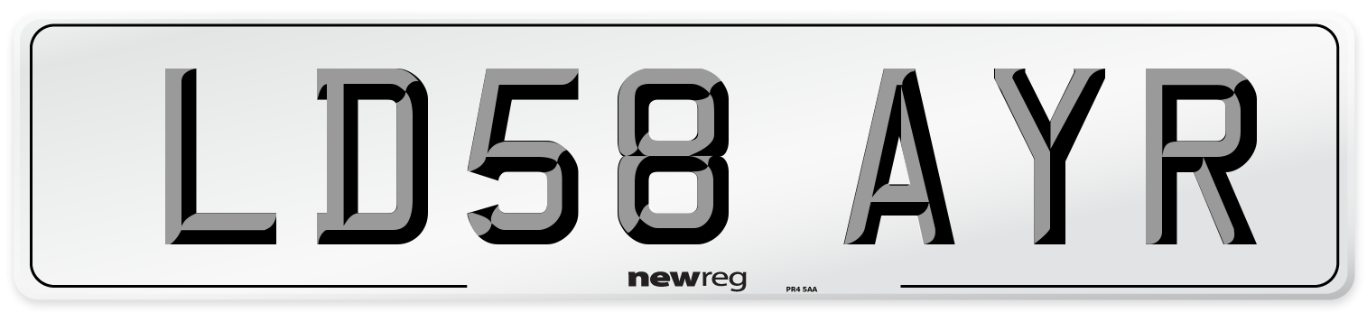 LD58 AYR Number Plate from New Reg
